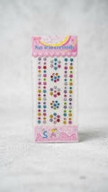 Multicolor Flower & Star Crystal Body & Nail Art Stickers