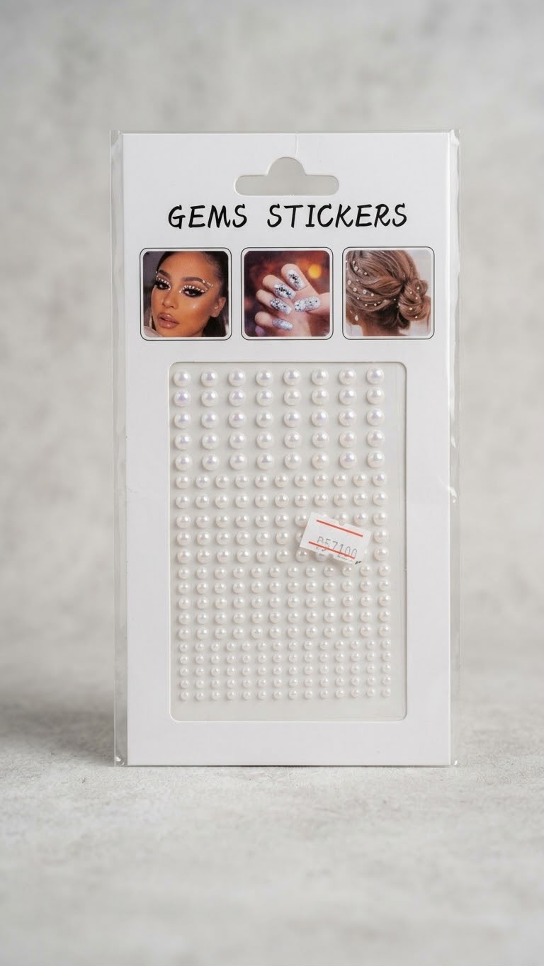 Gems Stickers for Makeup, Nails, and Hair (Pack of 12)