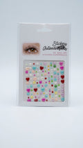 3D Heart & Pearl Body & Nail Art Gem Stickers (Pack of 12)