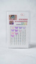 3D Butterfly & Rhinestone Body & Nail Art Stickers (Pack of 12)