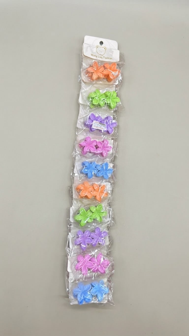 Charming Floral Hair Claw Clips Set of 10