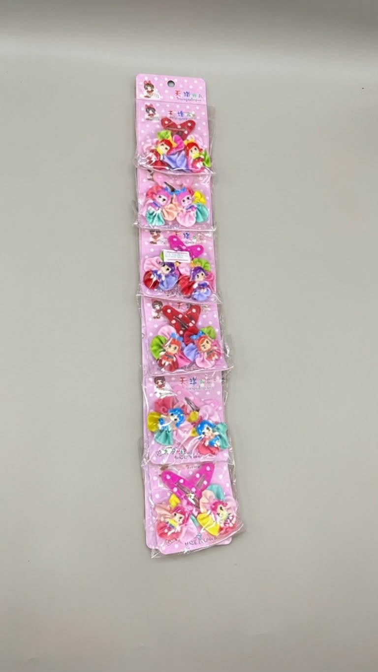 Adorable Cartoon Character Hair Clips Set of 10