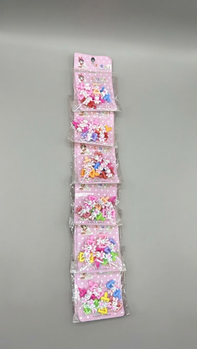 Cute Cartoon Bunny Mini Hair Clips Set of 10